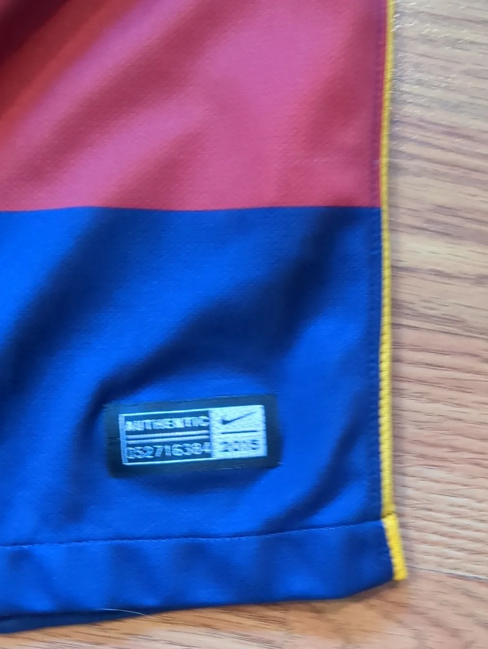 Nike FC Barcelona 2015/16 Home Soccer Jersey Qatar Airways LFP Patch